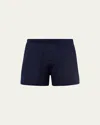 Hanro Men's Sporty Mercerized Cotton Boxers In Midnight Navy