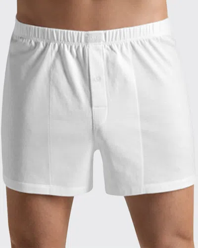 Hanro Men's Sporty Mercerized Cotton Boxers In Midnight Sky