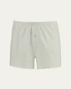 Hanro Men's Sporty Mercerized Cotton Boxers In Mineral Green