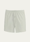 Hanro Men's Sporty Mercerized Cotton Boxers In Mineral Green