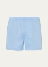 Hanro Men's Sporty Mercerized Cotton Boxers In Placid Blue