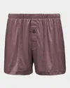 Hanro Men's Sporty Mercerized Cotton Boxers In Smokey Plum