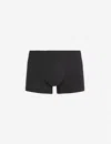 Hanro Mens Black Elasticated Slim-fit Stretch-cotton Trunks In Black