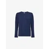 Hanro Long-sleeves Cotton T-shirt In Deep Navy