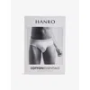 Hanro Mens  Cotton Essentials Logo-waistband Pack Of Two Stretch-cotton Briefs