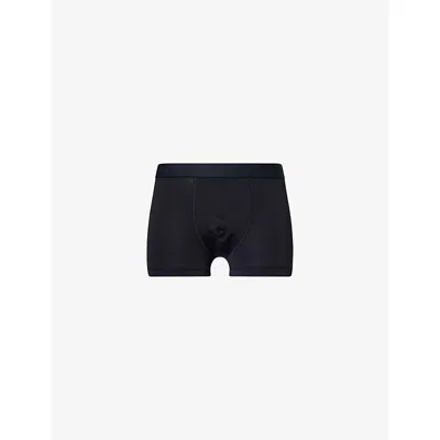 Hanro Mens Black Micro-touch Branded-waistband Stretch-jersey Trunks Xl