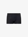 Hanro Pack Of Two Logo-embellished Stretch-cotton Trunks In Black