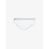 Hanro Mens Cotton Essentials Logo-waistband Pack Of Two Stretch-cotton Briefs White