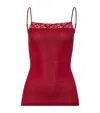 Hanro Mercerised Cotton Moments Camisole In Red