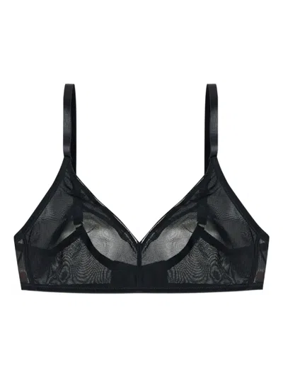 Hanro Mesh Panelled Bra In Black