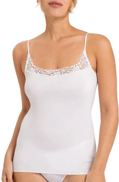 HANRO MICHELLE LACE TRIM COTTON CAMISOLE