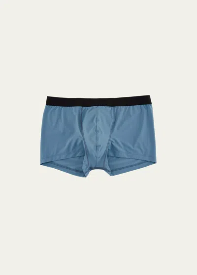 Hanro Micro Touch Boxer Brief In Slate Blue