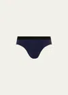 Hanro Micro-touch Briefs In Navy
