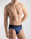 Hanro Micro-touch Briefs In Navy