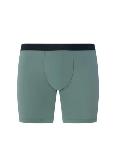 Hanro Micro Touch Long Boxer Brief In Blue