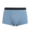 Hanro Micro-touch Boxer Briefs In Blue