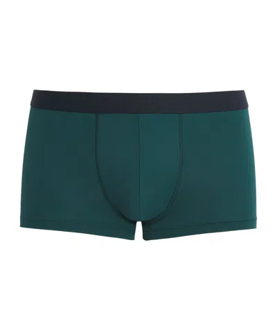 Hanro Micro-touch Boxer Briefs In Green