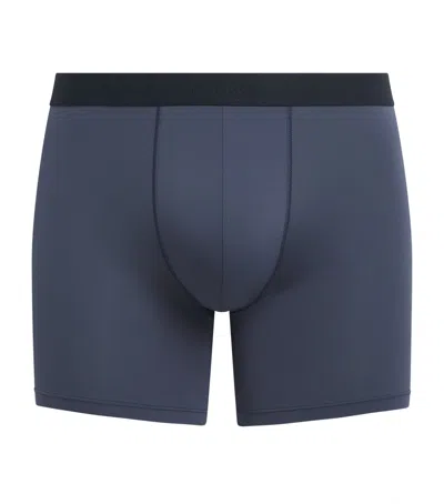 Hanro Micro-touch Shortleg Boxer Briefs In Gray