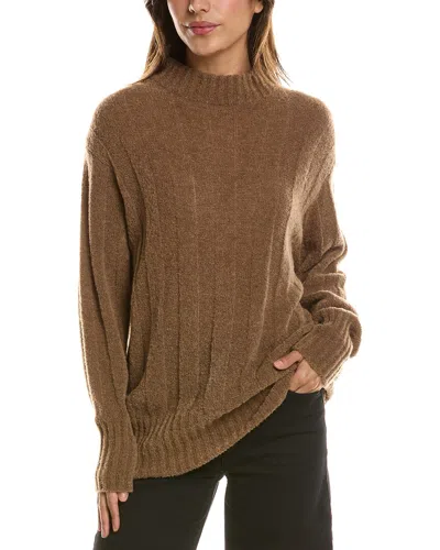 Hanro Mock Neck Wool-blend Pullover In Orange