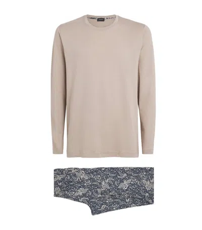 Hanro Modal-cotton Night & Day Pyjama Set In Neutral