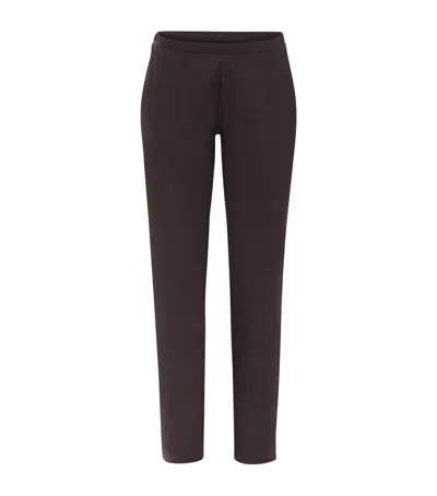 Hanro Modal-silk Grand Central Pyjama Trousers In Brown