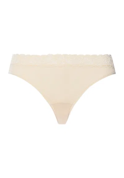 Hanro Moments Cotton High Cut Brief In Gold