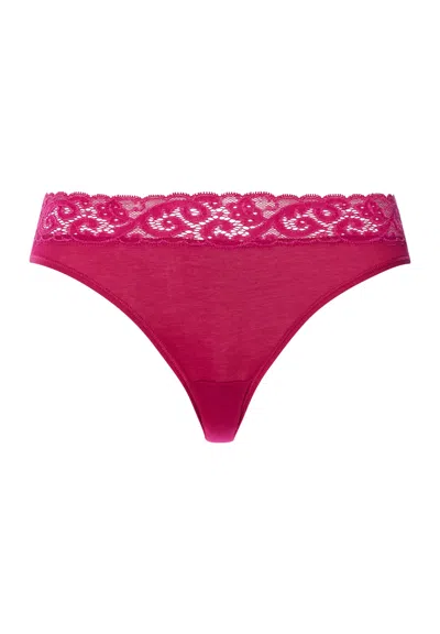 Hanro Moments Cotton High Cut Brief In Pink