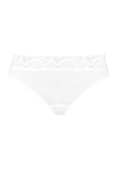 Hanro Moments Cotton High Cut Brief In White