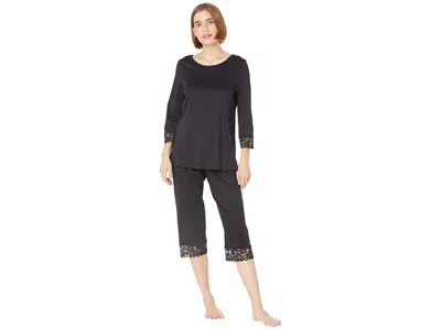 Hanro Moments Crop Pajama Set In Black