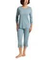 Hanro Moments Lace-trim Cropped Pajama Set