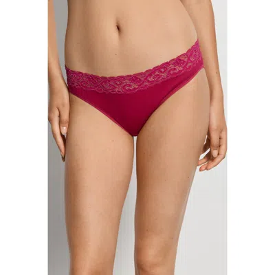 Hanro Moments High Cut Bikini In Burgundy