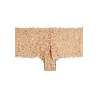 Hanro Moments Lace Briefs In Beige
