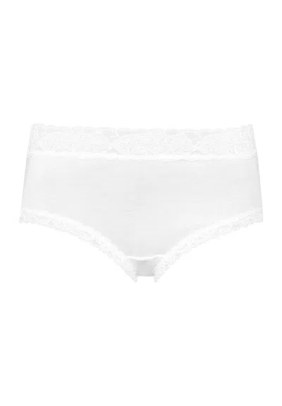 Hanro Moments Lace Trim Cotton Full Brief In Animal Print