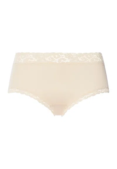Hanro Moments Lace Trim Cotton Full Brief In Multi