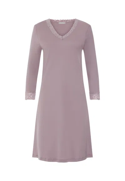 Hanro Moments Lace Trim Cotton Nightgown In Neutral