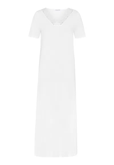 Hanro Moments Lace Trim Cotton Nightgown In Multi