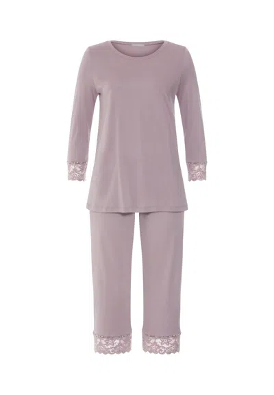 Hanro Moments Lace Trim Cotton Pajama Set In Yellow
