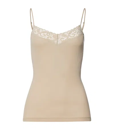 Hanro Moments Spaghetti Top In Beige