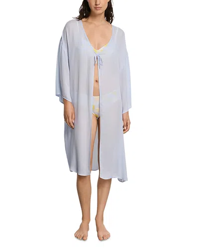 Hanro Monea Robe In Blue