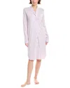 Hanro Natural Comfort Button Front Gown In Purple