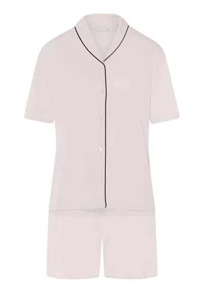 Hanro Natural Comfort Tencel™ Button Front Pajama Set In White