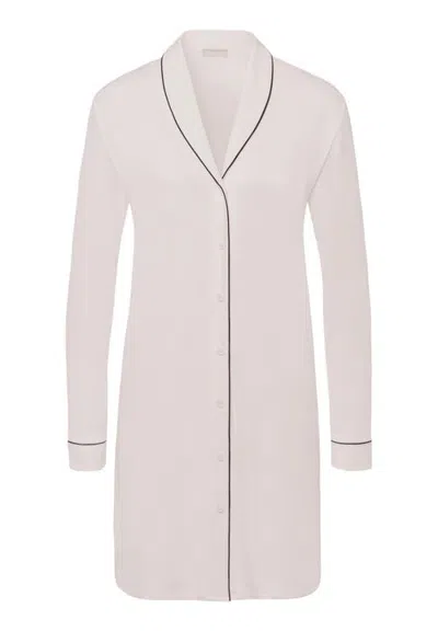 Hanro Natural Comfort Tencel Button Front Sleep Shirt In White