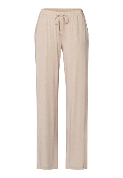 Hanro Natural Elegance Drawstring Lounge Pants In Brown