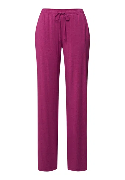 Hanro Natural Elegance Drawstring Lounge Pants In Purple