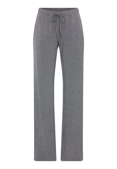 Hanro Natural Elegance Drawstring Lounge Pants In Stone Melange