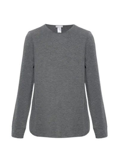 Hanro Natural Elegance Long-sleeve Top In Gray