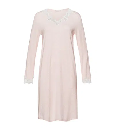 Hanro Natural Elegance Nightdress In Rose Melan