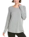 Hanro Natural Elegance Relaxed Round Neck Top In Gray