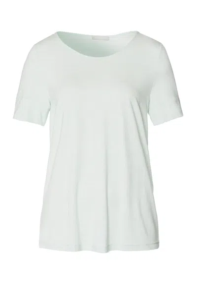 Hanro Natural Elegance Relaxed Round Neck Top In Gray