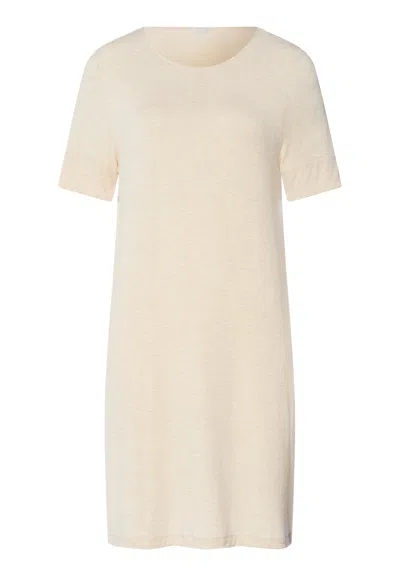 Hanro Natural Elegance Soft Round Neck Nightgown In Neutral